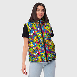 Женский жилет Сумасшедшие креативные коты, цвет: 3D-красный — фото 2