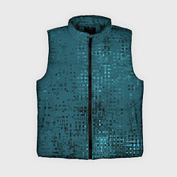 Женский жилет Тёмный бирюзовый абстракция однотонный