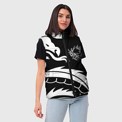 Женский жилет Samurai dragon steel japan, цвет: 3D-светло-серый — фото 2