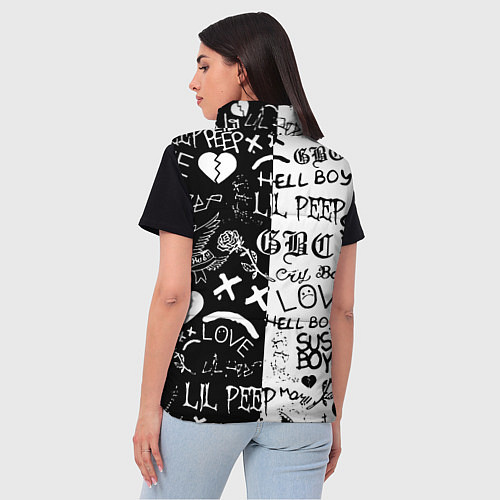 Женский жилет Lii Peep pattern rap / 3D-Светло-серый – фото 4