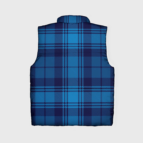 Женский жилет Синяя клетка / 3D-Светло-серый – фото 2