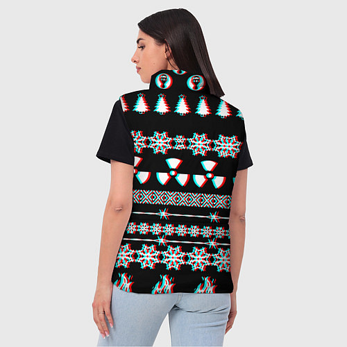 Женский жилет Stalker glitch game / 3D-Красный – фото 4