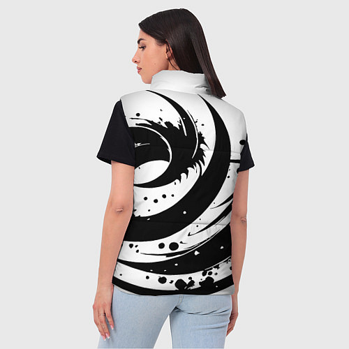 Женский жилет Ai art black and white abstraction / 3D-Светло-серый – фото 4