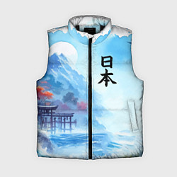 Женский жилет Японский морской пейзаж - нейроарт