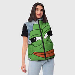 Женский жилет Хитрый лягушонок пепе, цвет: 3D-светло-серый — фото 2