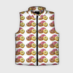 Женский жилет Пончики-фастфуд паттерн