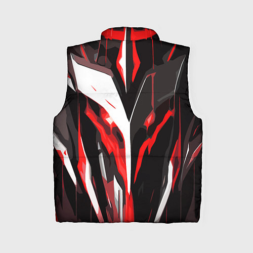 Женский жилет Красно-белый абстрактный демонический шлем / 3D-Светло-серый – фото 2