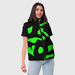 Женский жилет Зелёный камуфляж милитари, цвет: 3D-черный — фото 2