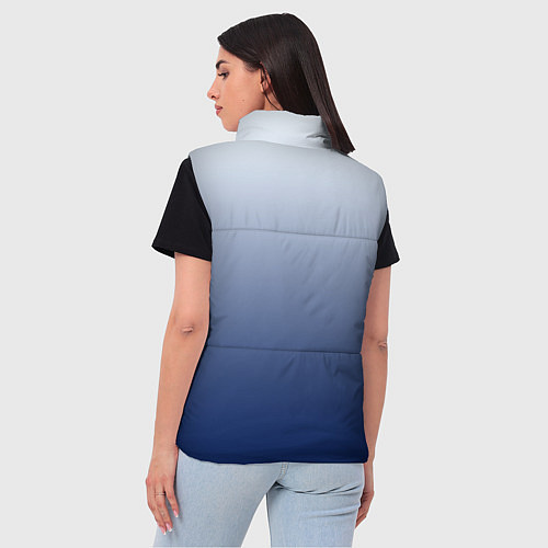 Женский жилет Бело синий градиент / 3D-Красный – фото 4