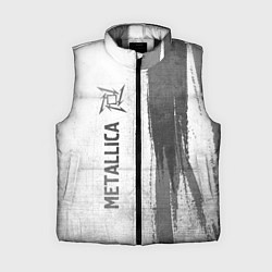 Женский жилет Metallica - white gradient по-вертикали, цвет: 3D-черный