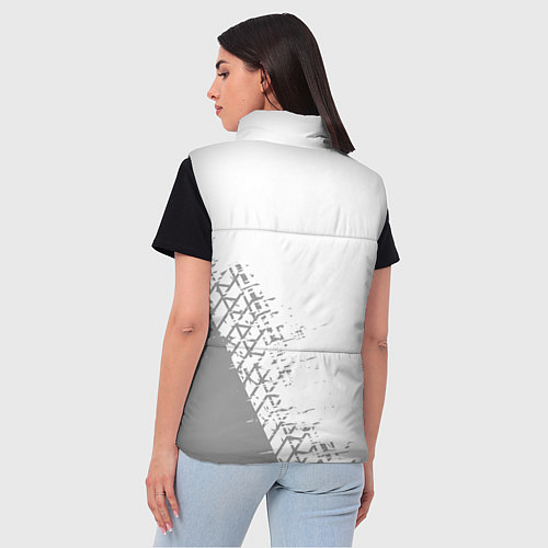 Женский жилет Genesis speed на светлом фоне со следами шин верти / 3D-Черный – фото 4