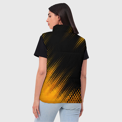 Женский жилет Daewoo - gold gradient вертикально / 3D-Черный – фото 4