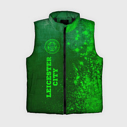 Женский жилет Leicester City - green gradient по-вертикали, цвет: 3D-черный