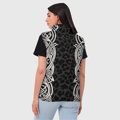 Женский жилет Скандинавский кельтский узор / 3D-Светло-серый – фото 4