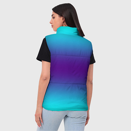 Женский жилет Градиент из неона / 3D-Черный – фото 4