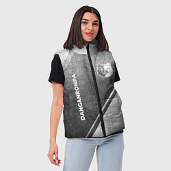 Женский жилет Danganronpa - grey gradient вертикально, цвет: 3D-черный — фото 2