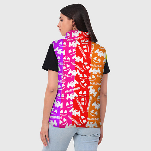 Женский жилет Marshmello rainbow / 3D-Красный – фото 4