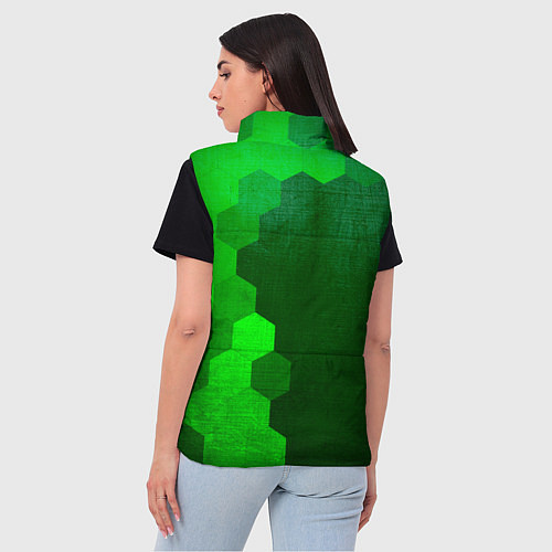 Женский жилет Citroen - green gradient по-вертикали / 3D-Черный – фото 4