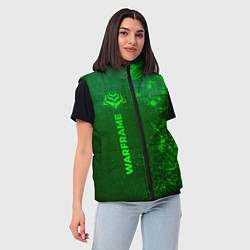 Женский жилет Warframe - green gradient по-вертикали, цвет: 3D-черный — фото 2