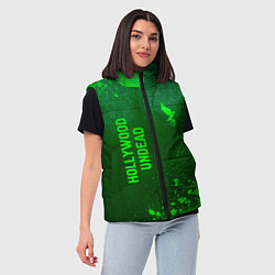 Женский жилет Hollywood Undead - green gradient вертикально, цвет: 3D-черный — фото 2