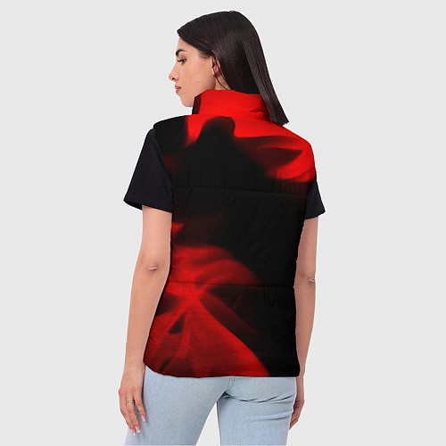 Женский жилет Suzuki - red gradient вертикально / 3D-Черный – фото 4
