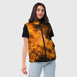 Женский жилет Half life abstraction, цвет: 3D-красный — фото 2