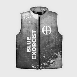 Женский жилет Blue Exorcist - grey gradient вертикально, цвет: 3D-черный