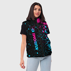 Женский жилет Kuromi - neon gradient по-вертикали, цвет: 3D-черный — фото 2