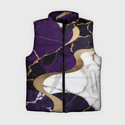 Женский жилет Фиолетовый с белым и золотым