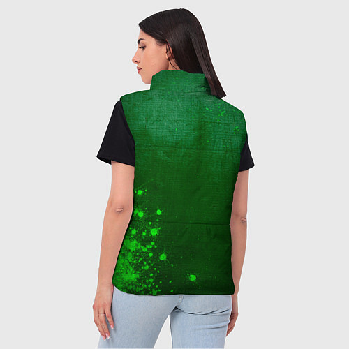 Женский жилет Berserk - green gradient вертикально / 3D-Черный – фото 4