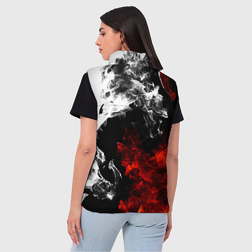 Женский жилет Битва дыма и огня / 3D-Черный – фото 4