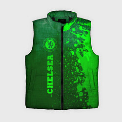 Женский жилет Chelsea - green gradient по-вертикали, цвет: 3D-черный