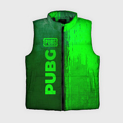 Женский жилет PUBG - green gradient по-вертикали, цвет: 3D-черный