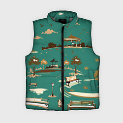 Женский жилет Осенний городской парк