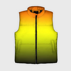 Женский жилет Градиент оранжево-лимонно-чёрный