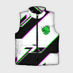Женский жилет Cyberpunk logo geometry, цвет: 3D-светло-серый