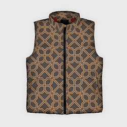 Женский жилет Геометрический узор коричневый
