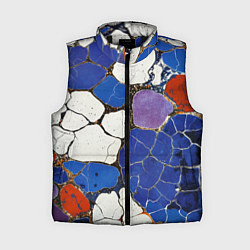 Женский жилет Потрескавшаяся плитка, цвет: 3D-черный