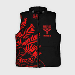 Женский жилет Последние из нас лого и узор красный, цвет: 3D-светло-серый