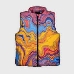 Женский жилет Поток разноцветной краски