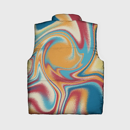 Женский жилет Абстракция цветные вихри / 3D-Светло-серый – фото 2