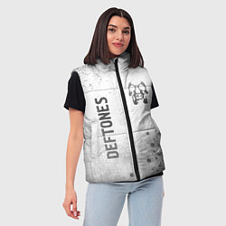 Женский жилет Deftones - white gradient вертикально, цвет: 3D-черный — фото 2