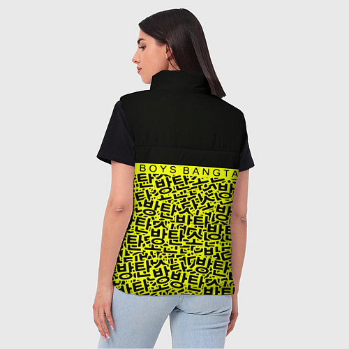 Женский жилет BTS pattern kpop / 3D-Светло-серый – фото 4