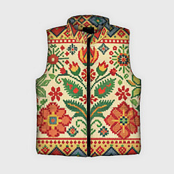 Женский жилет Славянский узор и орнамент, цвет: 3D-светло-серый