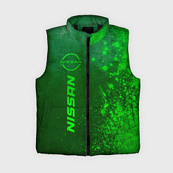 Женский жилет Nissan - green gradient по-вертикали