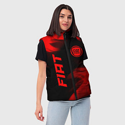 Женский жилет Fiat - red gradient вертикально, цвет: 3D-черный — фото 2
