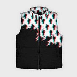 Женский жилет Billie Eilish pattern glitch, цвет: 3D-черный