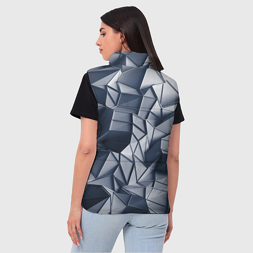 Женский жилет Геометрические грани / 3D-Черный – фото 4