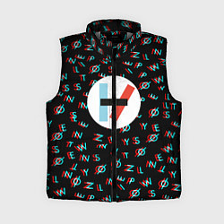 Женский жилет Twenty one pilots glitch, цвет: 3D-светло-серый
