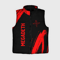 Женский жилет Megadeth - red gradient вертикально, цвет: 3D-черный